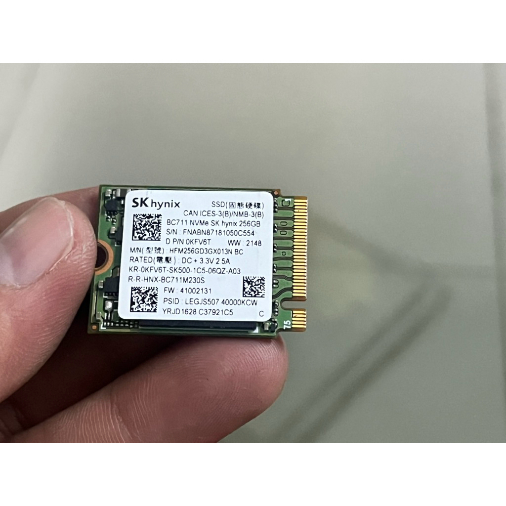 bán Ổ cứng SSD M2-PCIe 256GB SK Hynix BC711 NVMe 2230 , sức khỏe 100%  ổ cũ zin bóc máy chính hãng