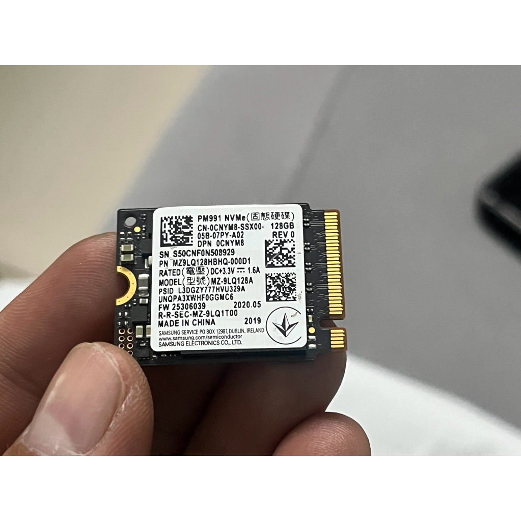 bán Ổ cứng SSD M2-PCIe 128GB Samsung PM991 NVMe 2230 , sức khỏe 100% , ổ cũ zin bóc máy chính hãng