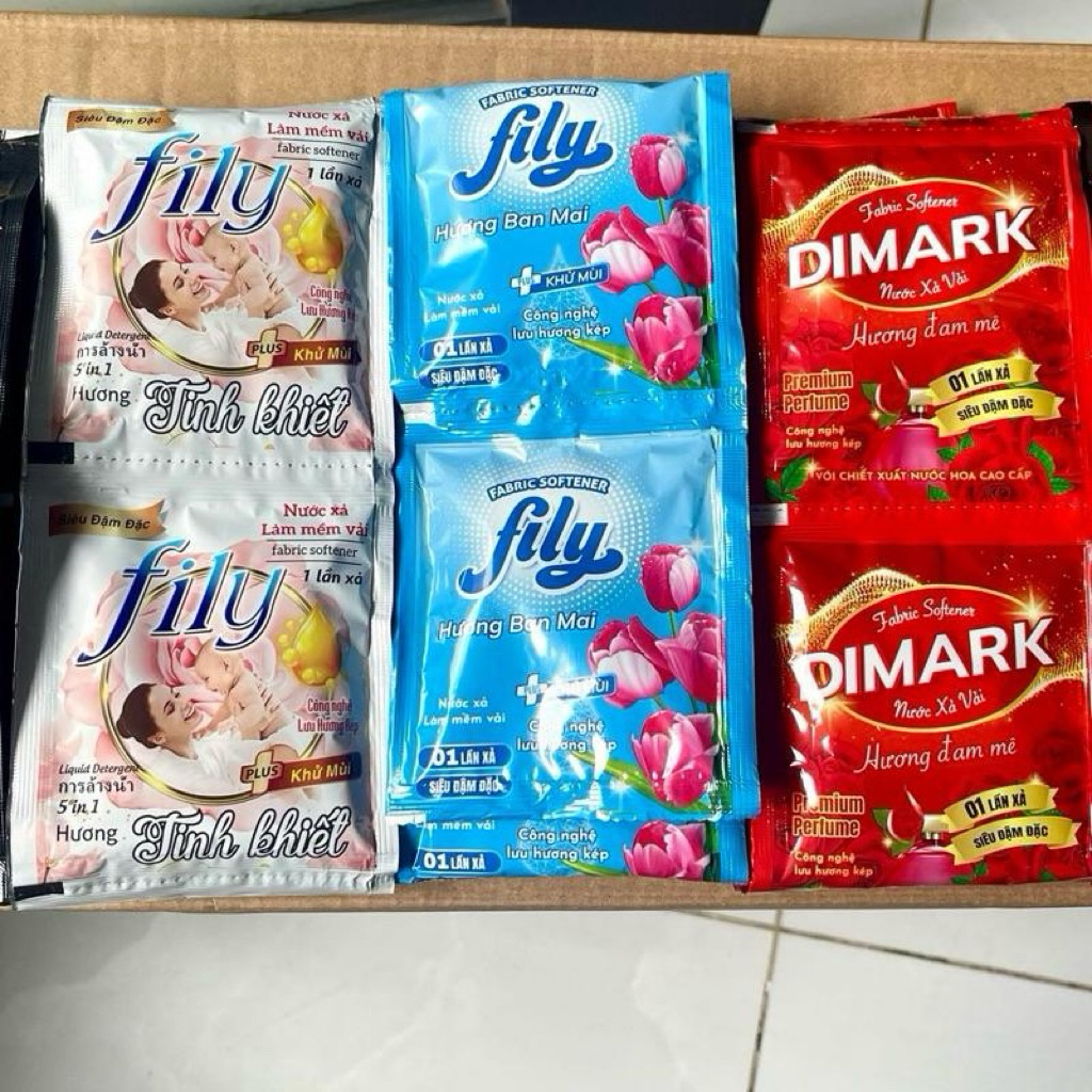 Nước xả dây Thái Lan Fily/Dimark cao cấp 1 lần xả đậm đặc mềm vải, thơm quần áo và lưu hương