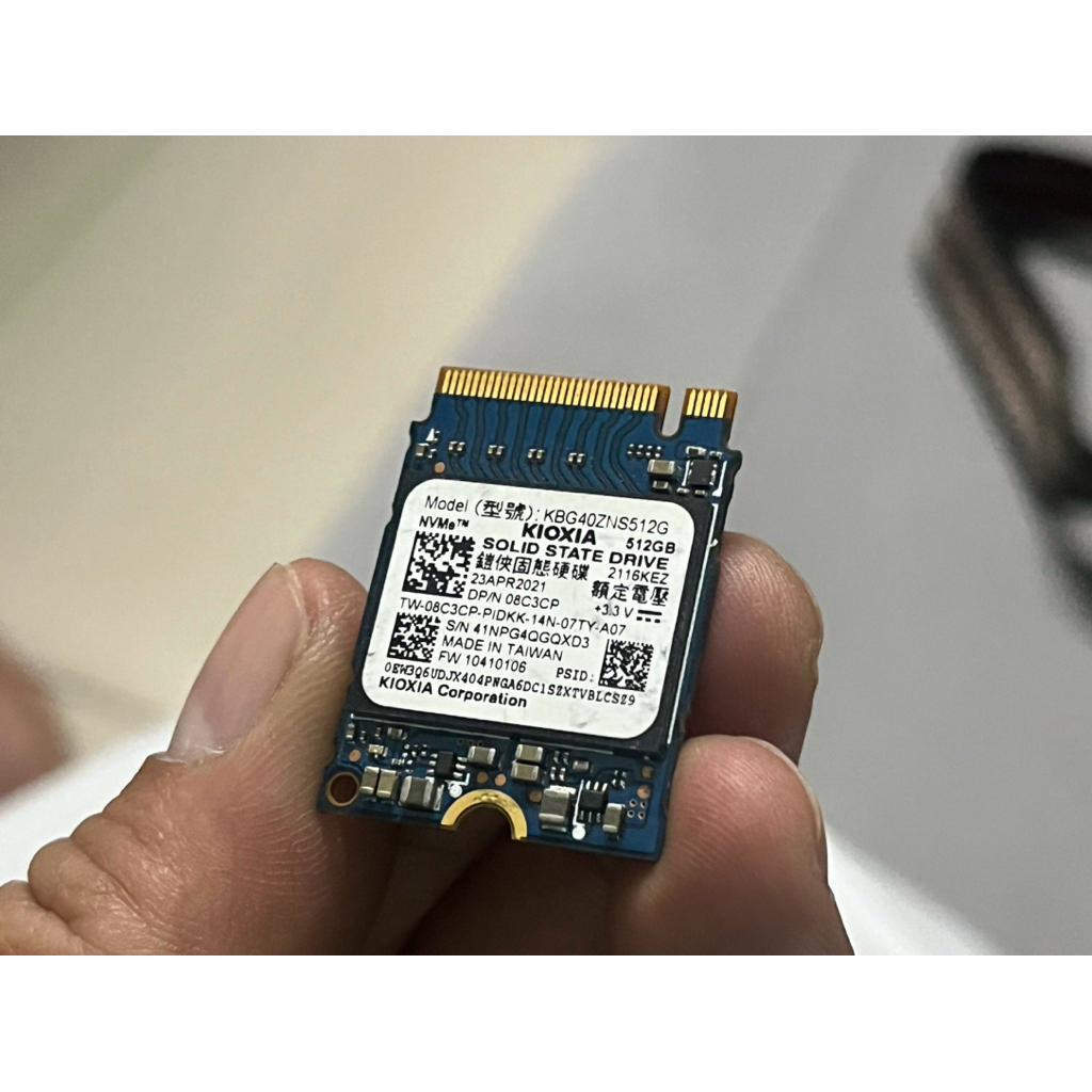 Bán Ổ cứng SSD M2-PCIe 512GB Kioxia (Toshiba) BG4 2230 NVMe kbg40zns512g , hàng cũ , zin bóc máy chí