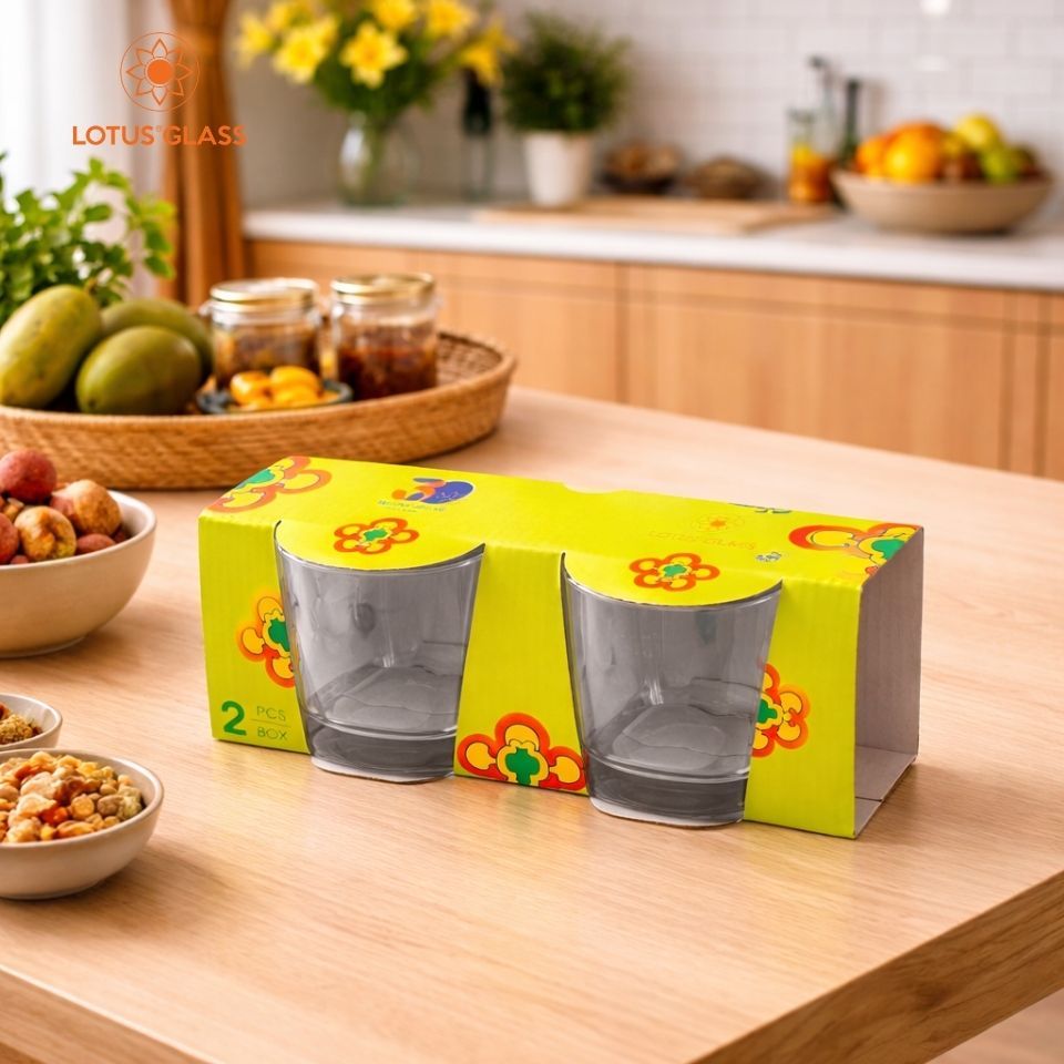 Bộ 2 cốc thủy tinh Lotus Glass VTC236 - Ly whisky - Hộp quà tặng Window