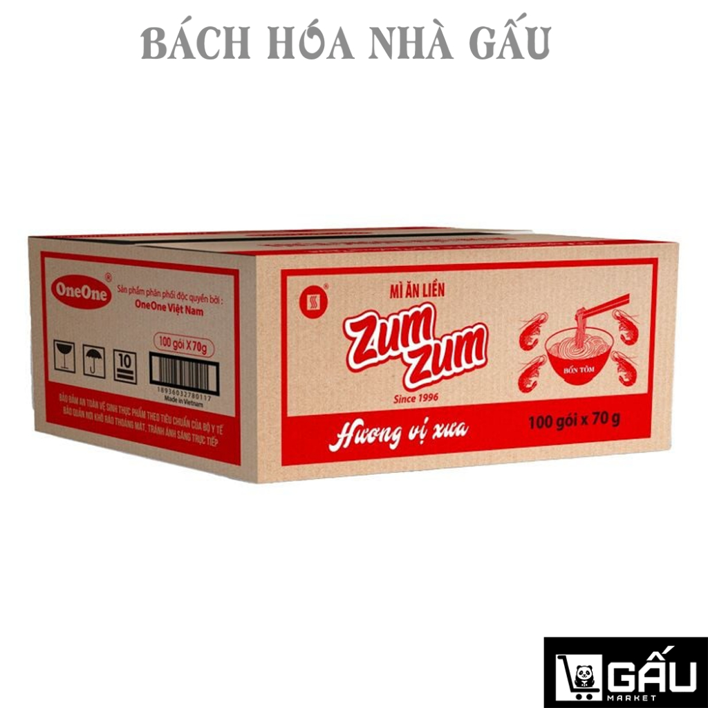 Thùng 100 gói Mì ăn liền Zum zum Hương vị xưa TL 70g/gói