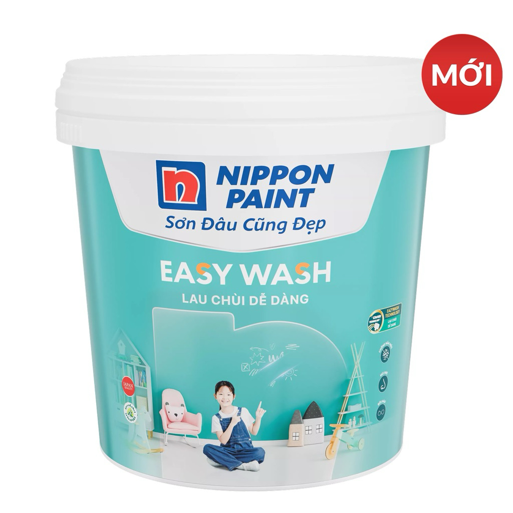 Nippon Paint Easy Wash lâu  Chùi  được  15L trắng