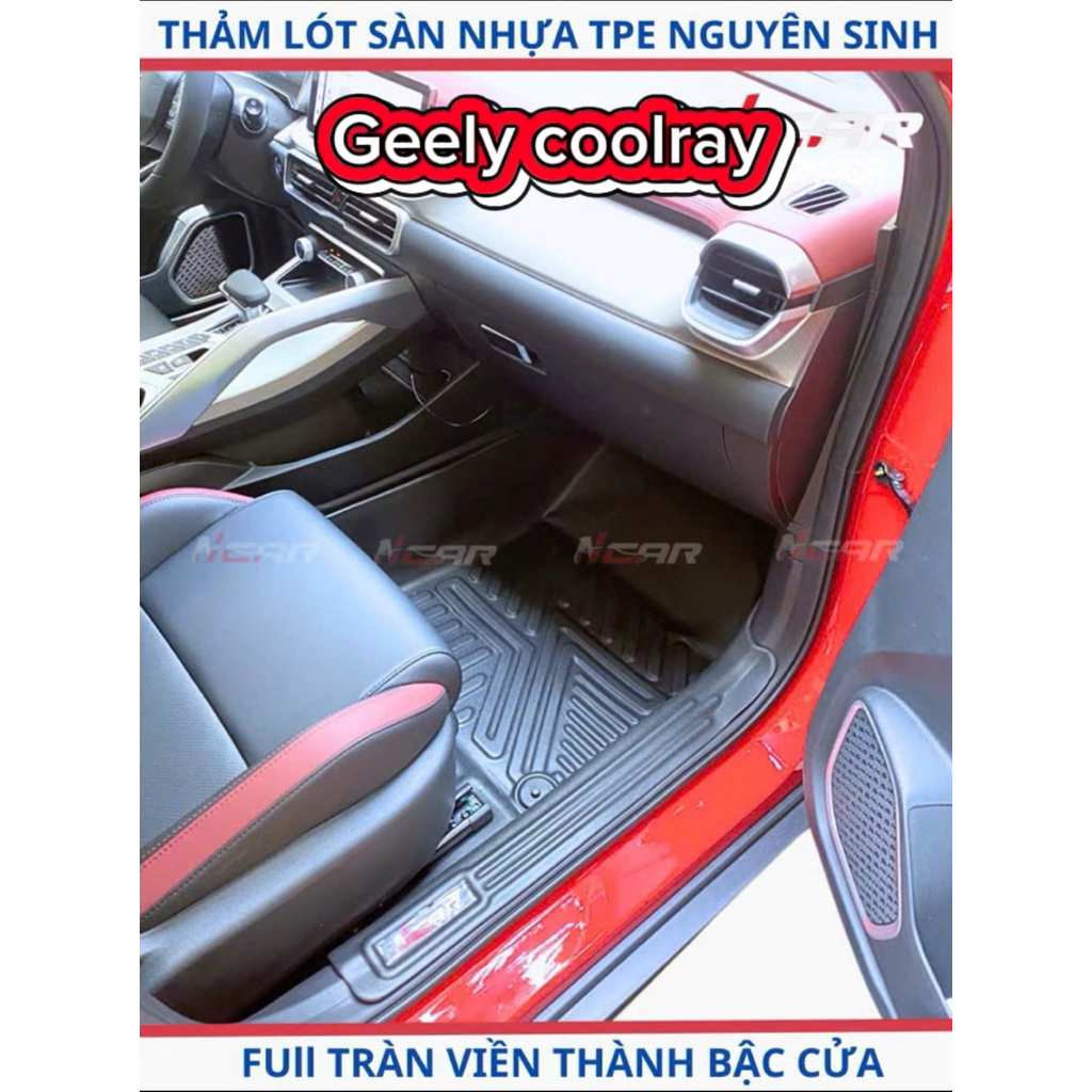 Thảm Lót Sàn TPE ,nhựa đúc cao cấp TRÀN VIỀN BẬC CỬA Không Thấm Nước, Không Mùi ( chỉ dành cho Geely
