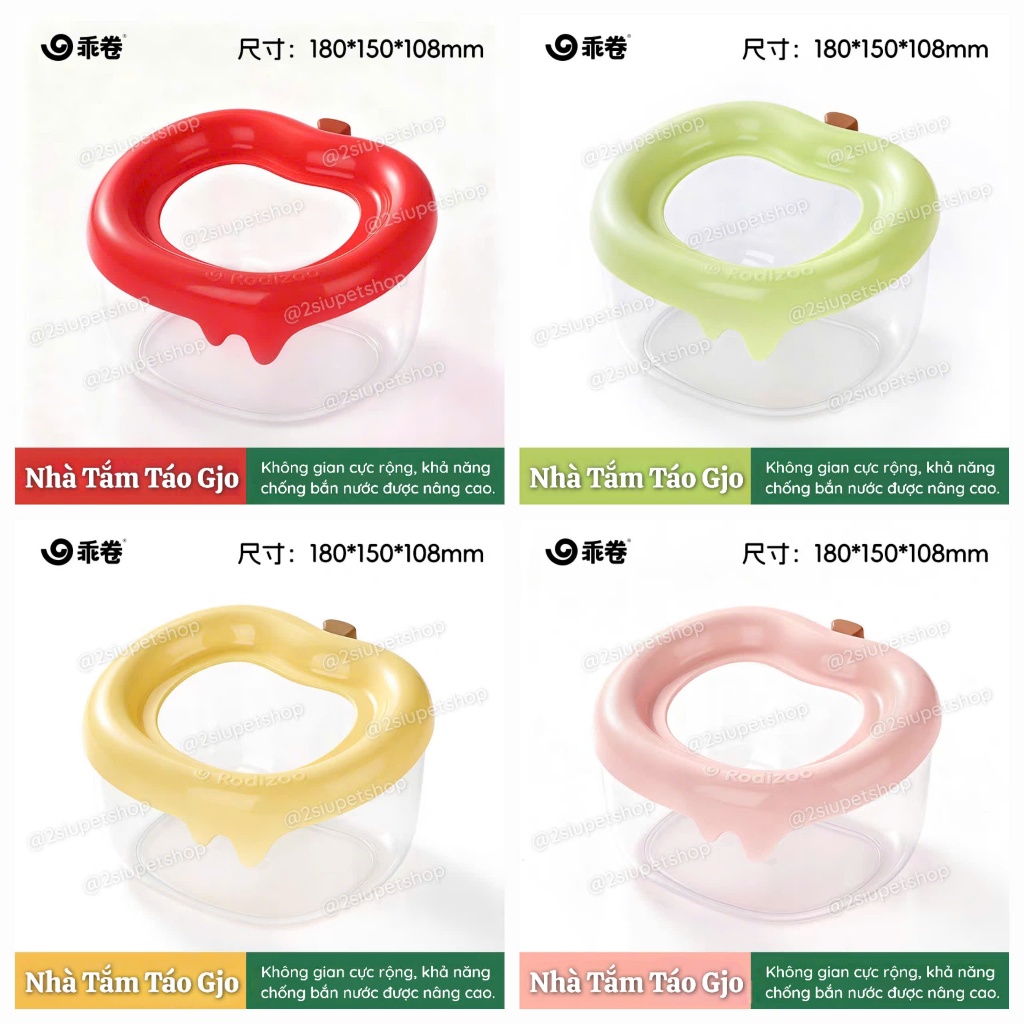 [GJO]  Nhà tắm mica táo Gjo siêu dễ thương , không gian to dễ vệ sinh, không gian siêu rộng siêu phù