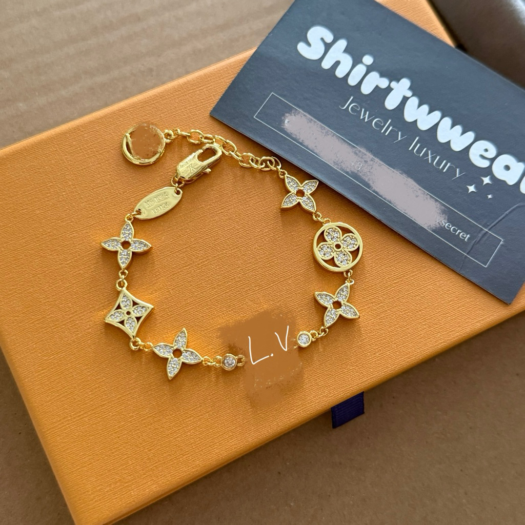 Fullbox lắc tay vàng sang trọng hiện đại vintage tỉ lệ 1:1 dành cho nữ - shirtwwear jewelry