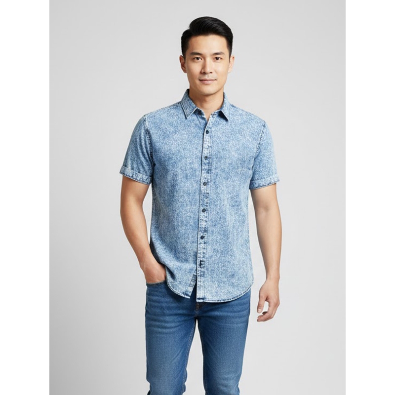 ÁO SƠ MI TAY NGẮN ANTONY MORATO DENIM SHIRT - SIZE S-M