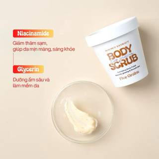 Tẩy tế bào chết body Niacinamide Cao cấp Five Grains chiết xuất quả Óc chó 200g
