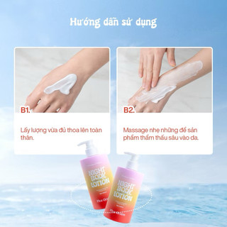 Kem dưỡng body Cao cấp Five Grains dưỡng trắng da Niacinamide, Alpha-Arbutin ban đêm bản nâng cấp 500ML