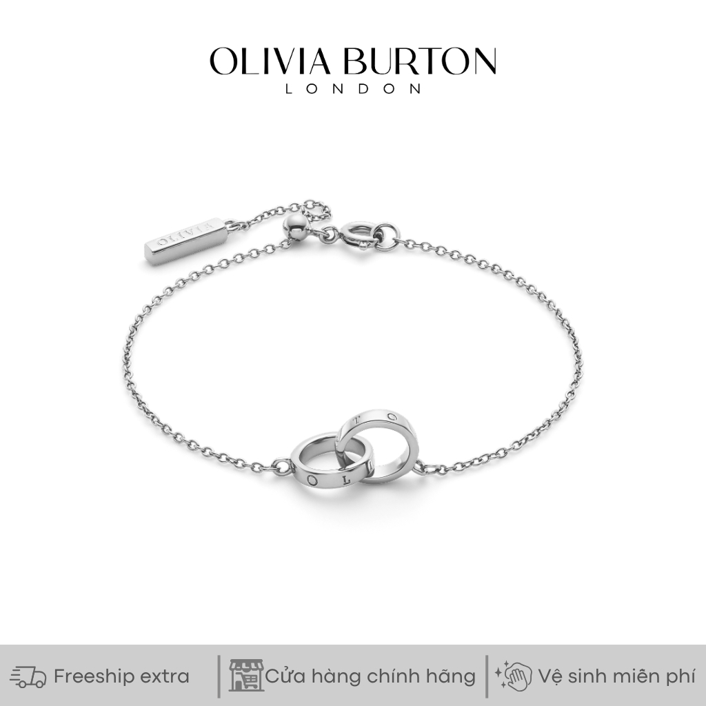 Vòng tay nữ Olivia Burton Interlink bạc