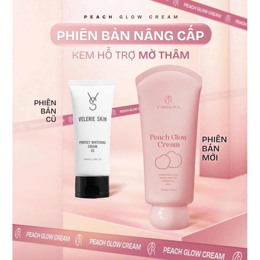 [Che tên] Kem Dưỡng Mờ Thâm Body Carolina Peach Glow Cream 100ml – Công Thức Mới, Hiệu Quả Gấp 3 Lần