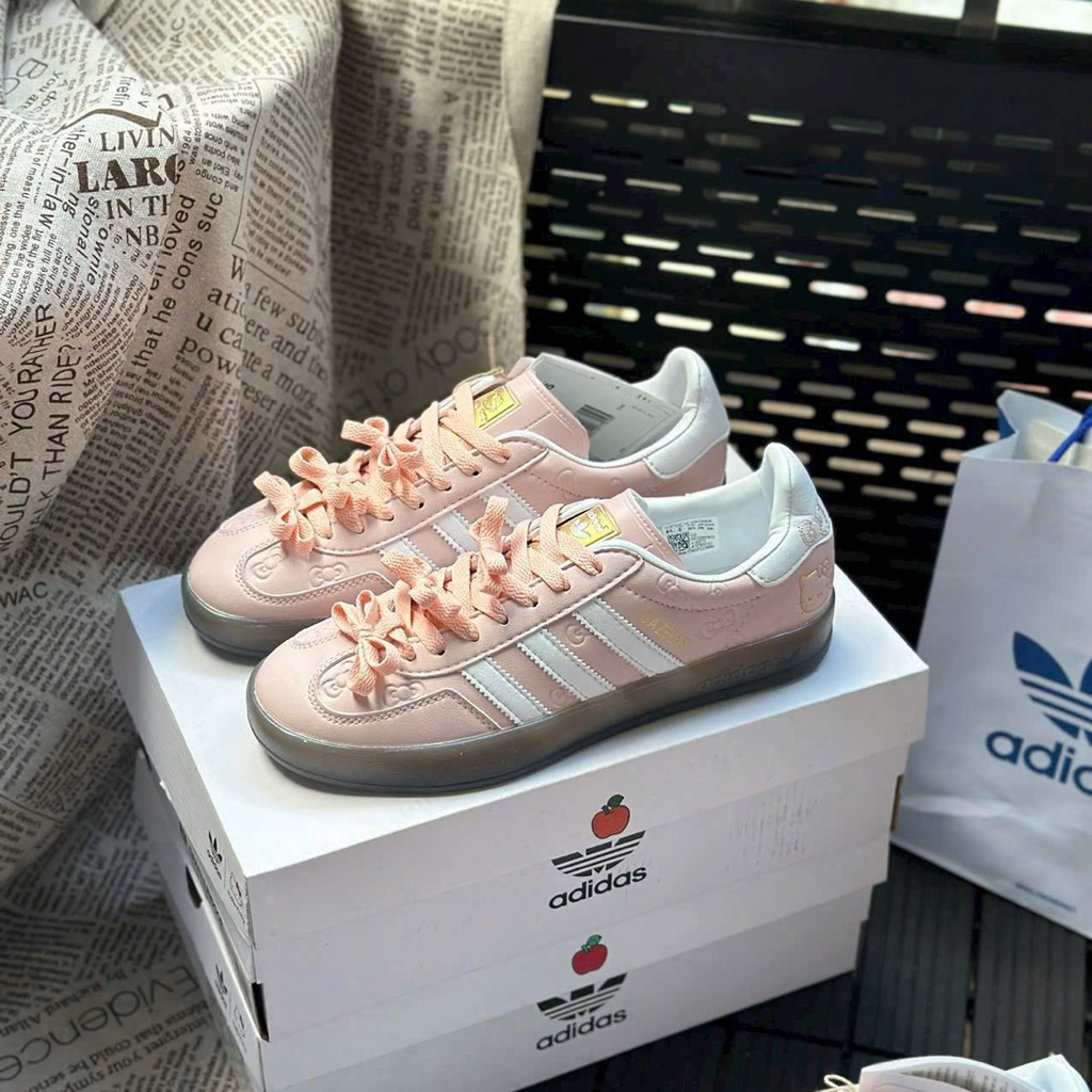 [ Sale 50% Chính Hãng ] Giày sneaker s@mb@ hồng buộc nơ