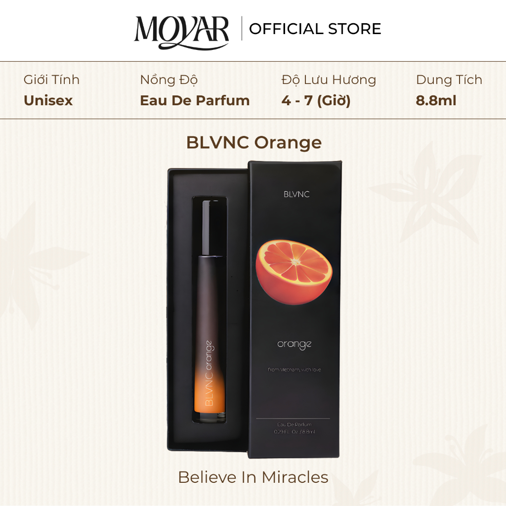 Nước Hoa BLVNC Orange | Nước Hoa Unisex | Moyar Perfume