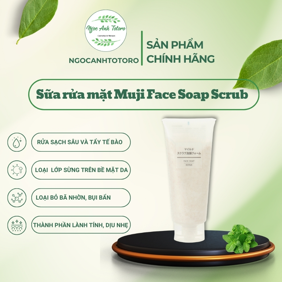 Sữa rửa mặt Muji Face Soap Nhật Bản
