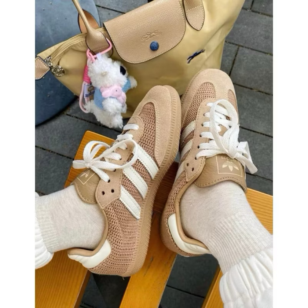 [ Sale 50% Chính Hãng ] Giày sneaker s@mb@ nâu vạch trắng