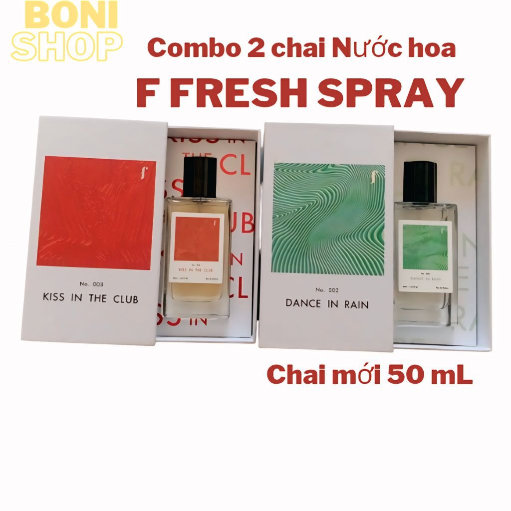 (Combo 2 chai tặng 1 mini 10ml)Nước Hoa Kiss In The Club & Dance In Rain 50ml Nốt Hương Quyến Rũ, Ng
