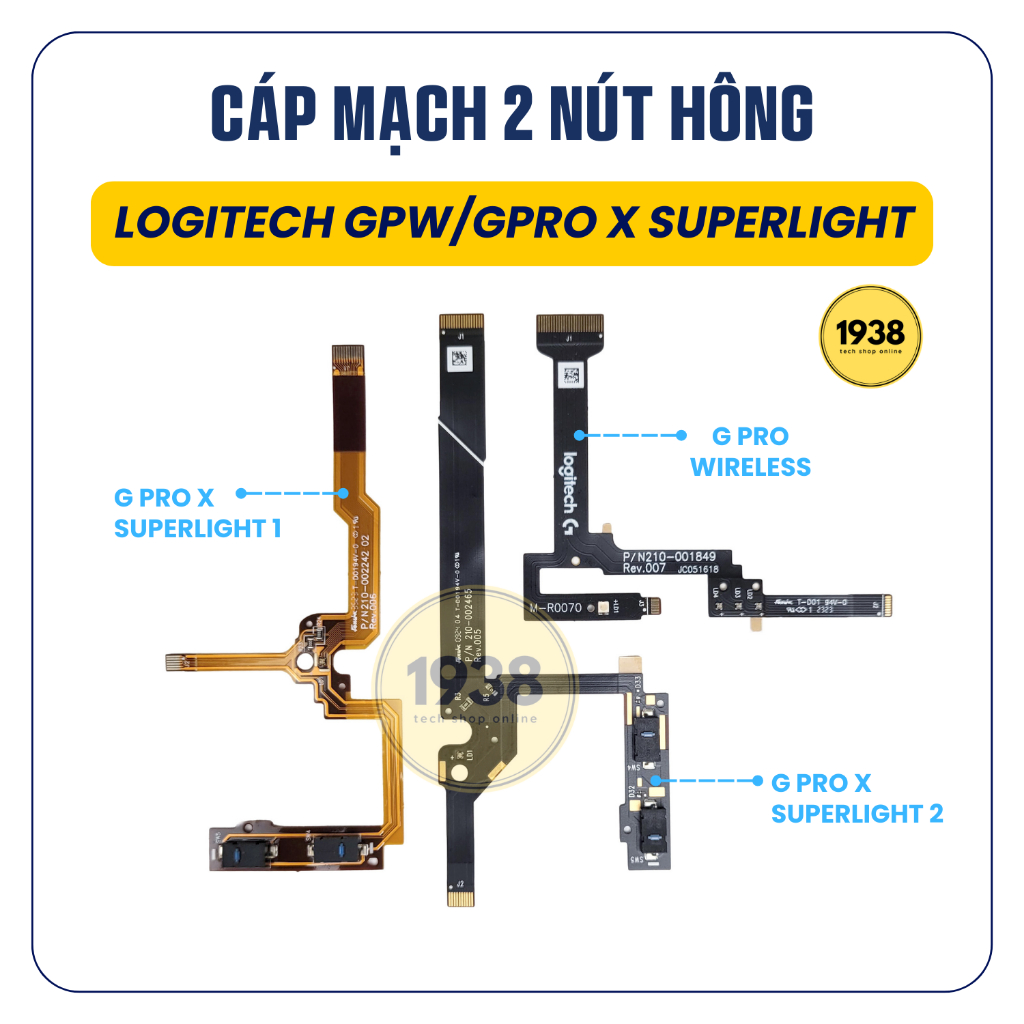 Cáp Mạch 2 Nút Hông Thay Thế Chuột Logitech G Pro Wireless & G Pro X Superlight 1 2