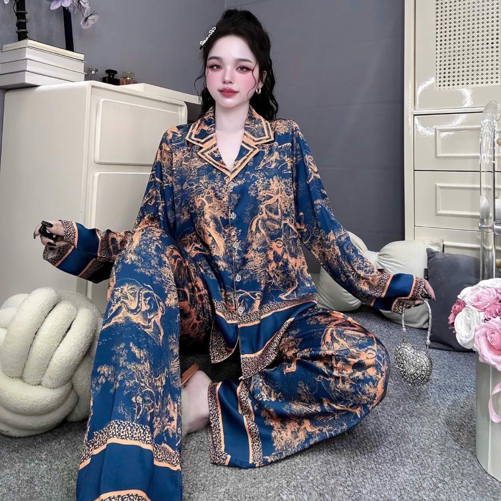 (Siêu Phẩm) Đồ bộ Lụa Latin Cao Cấp - Hàng Thiết Kế, Form chuẩn Bigsize