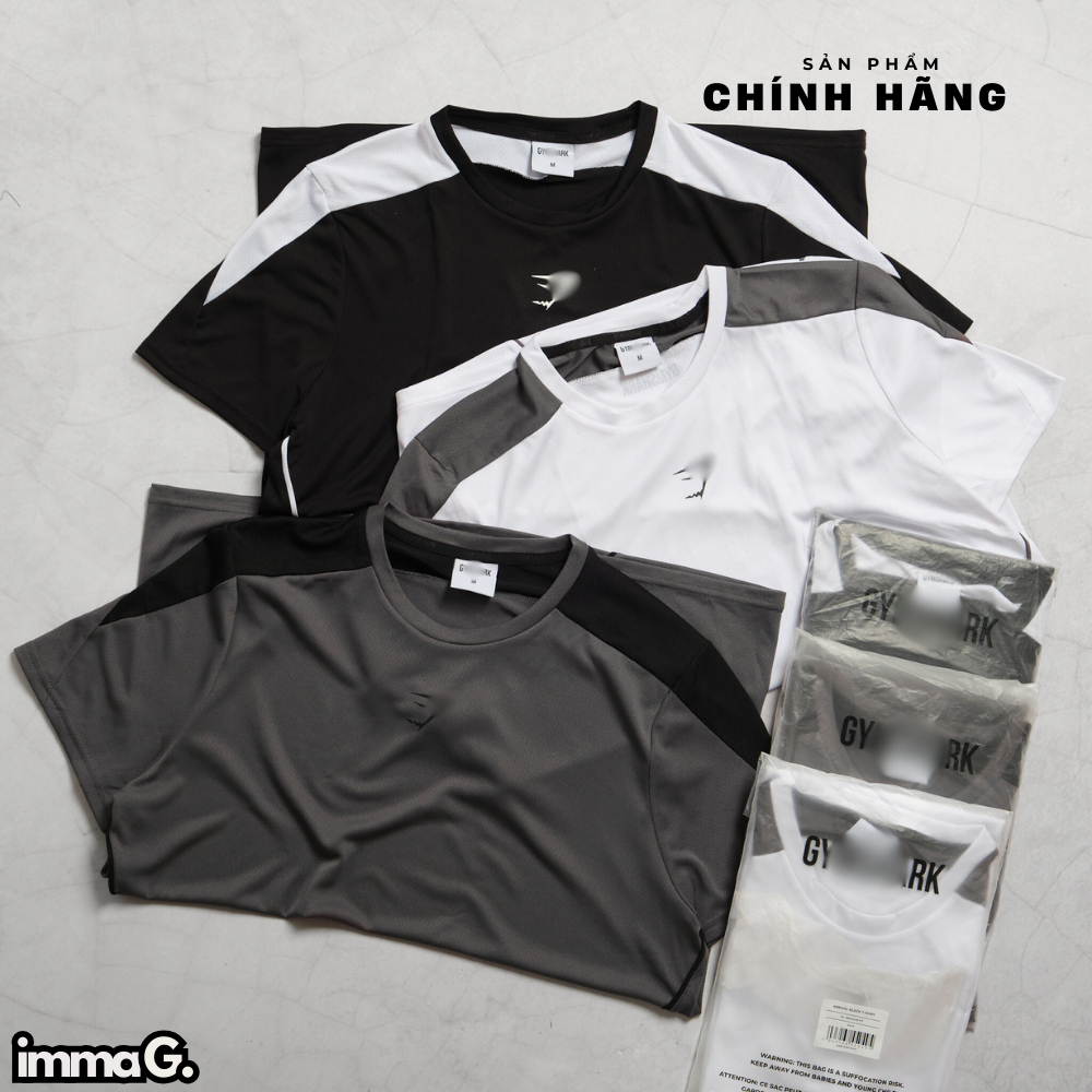 CHÍNH HÃNG | Áo Thun Nam Tập Gym GYMSHARK Arrival Block – Vải Mesh Thoáng Khí, Co Giãn 4 Chiều | IMM