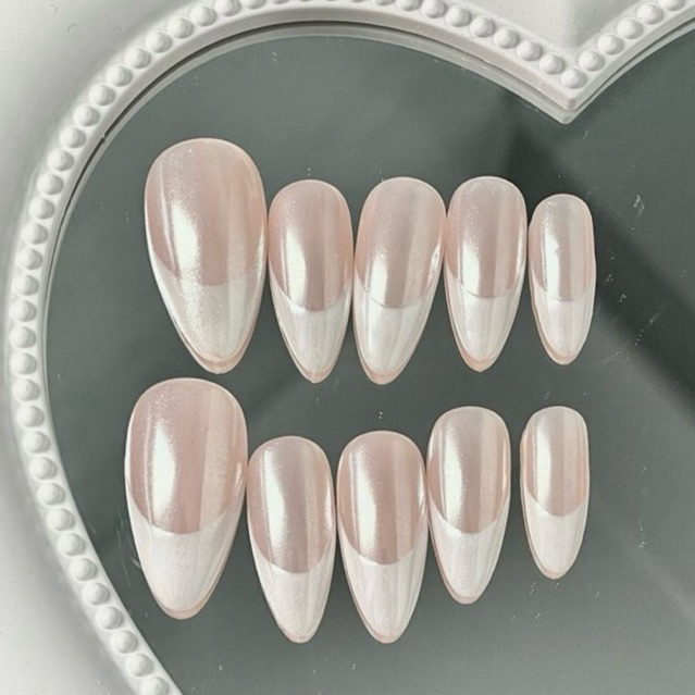 (HOẢ TỐC ) NAIL BOX SƠN THẠCH FRENCH ĐẦU MÓNG TRÁNG GƯƠNG , MÓNG ÚP SÁNG DA