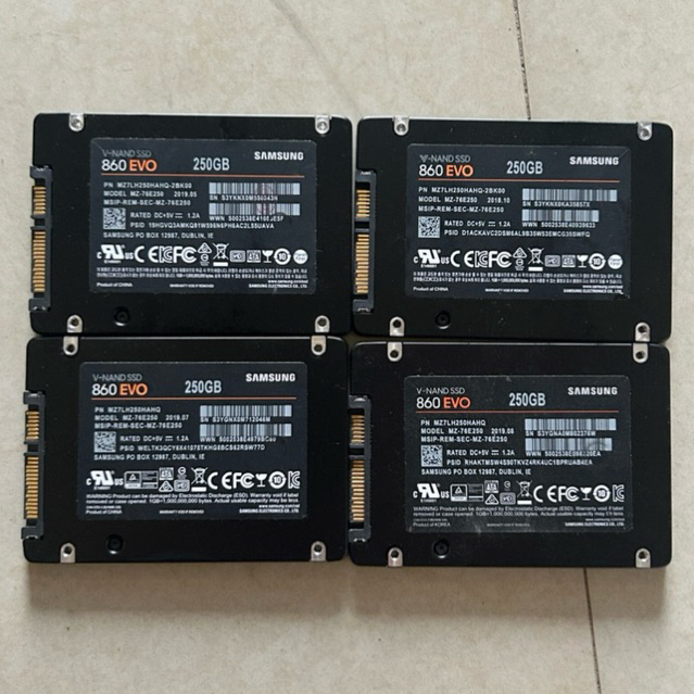 Ssd sata Sam Sung 2.5-250gb-850/860 EVO Hàng Tháo Máy Bộ Hàn Quốc Sức Khoẻ Tốt (tặng dây sata)
