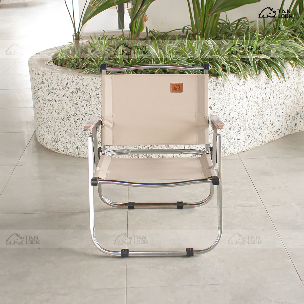 Ghế camping TANLOOK khung inox cao cấp thiết kế gọn du lịch ,cafe ,ban công, câu cá