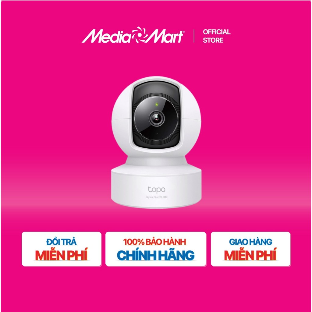 [MediaMart-FREESHIP] Camera TPLink Tapo C222 (4MP/ 2K QHD, đàm thoại, quay quét)