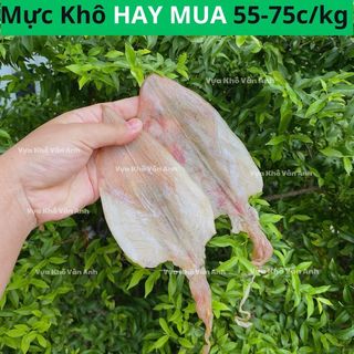 Mực Khô (Size Trung Vừa 55-65 con/kg) - Bao Ăn - Ảnh Thật