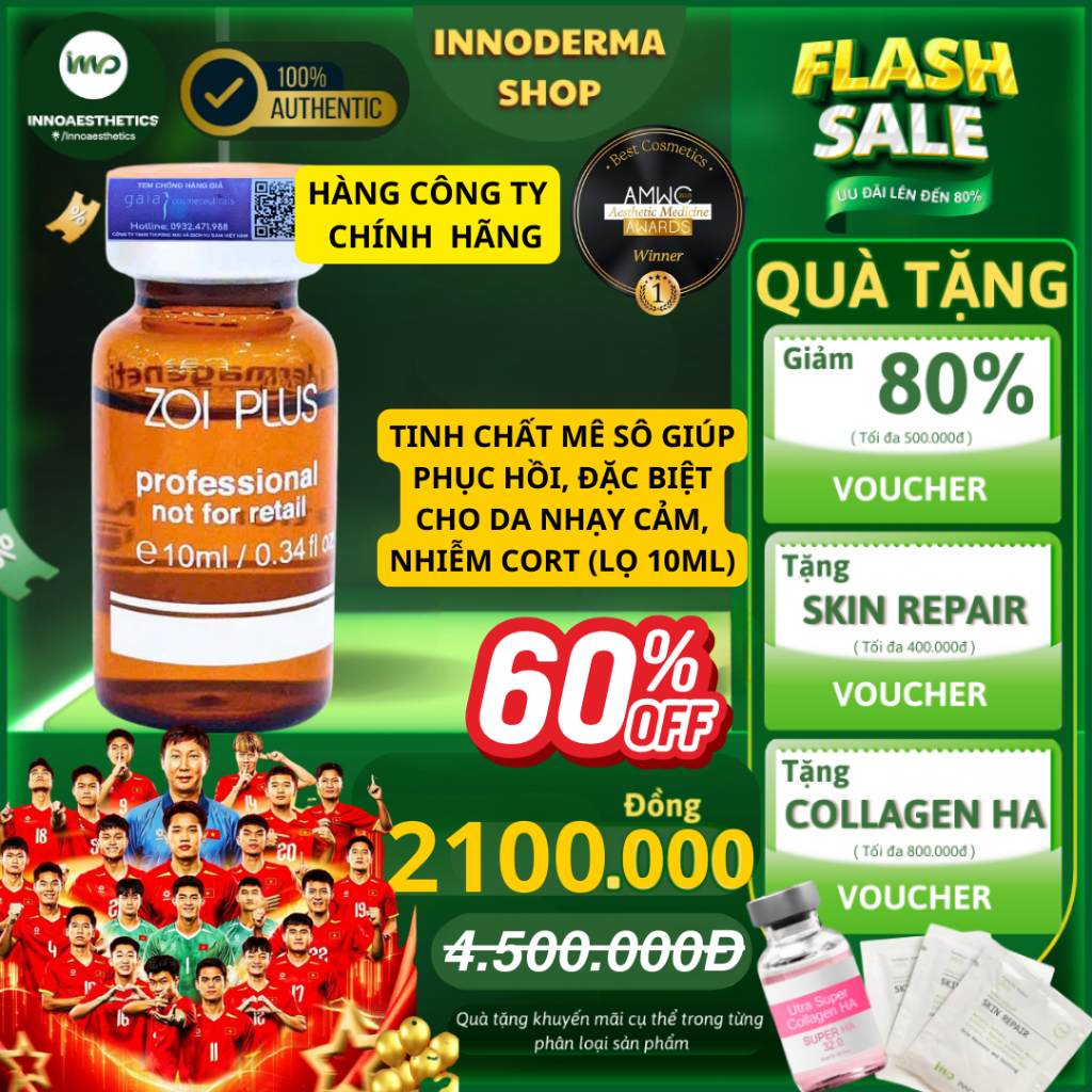 [HÀNG CÔNG TY Dermagenetic TINH CHẤT PHỤC HỒI] Zoi Plus Me/so nuôi dưỡng,săn chắc (Tặng Skin Repair)