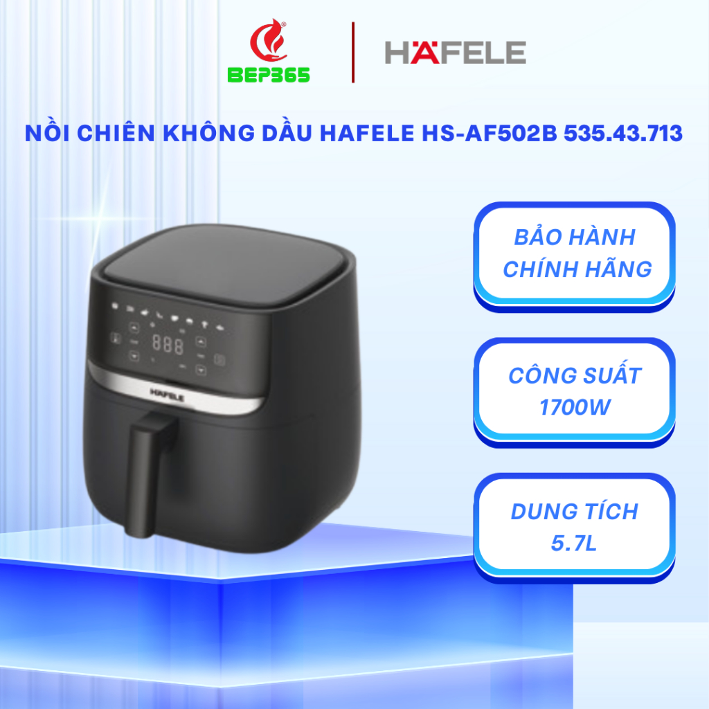 Nồi chiên không dầu Hafele HS-AF502B 535.43.713 - Chức Năng Đa Dạng, An Toàn Cho Gia Đình