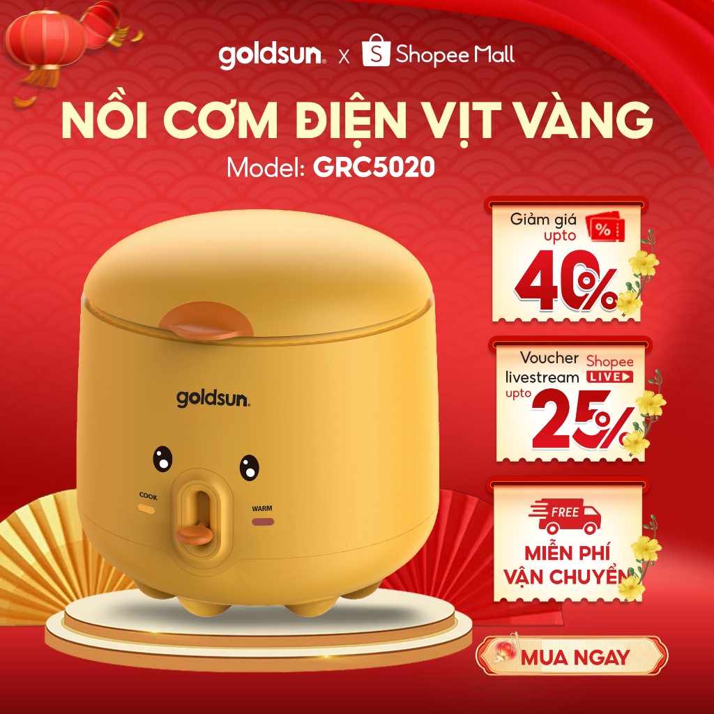 Nồi cơm điện Vịt vàng GoldDuck 1L Goldsun GRC5020
