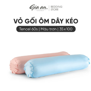 [Hỏa tốc] Vỏ gối ôm GIA AN HOME DECOR  màu trơn size 35x100cm chất liệu Tencel 60s mền mịn mát và cực thấm hút mồ hôi.