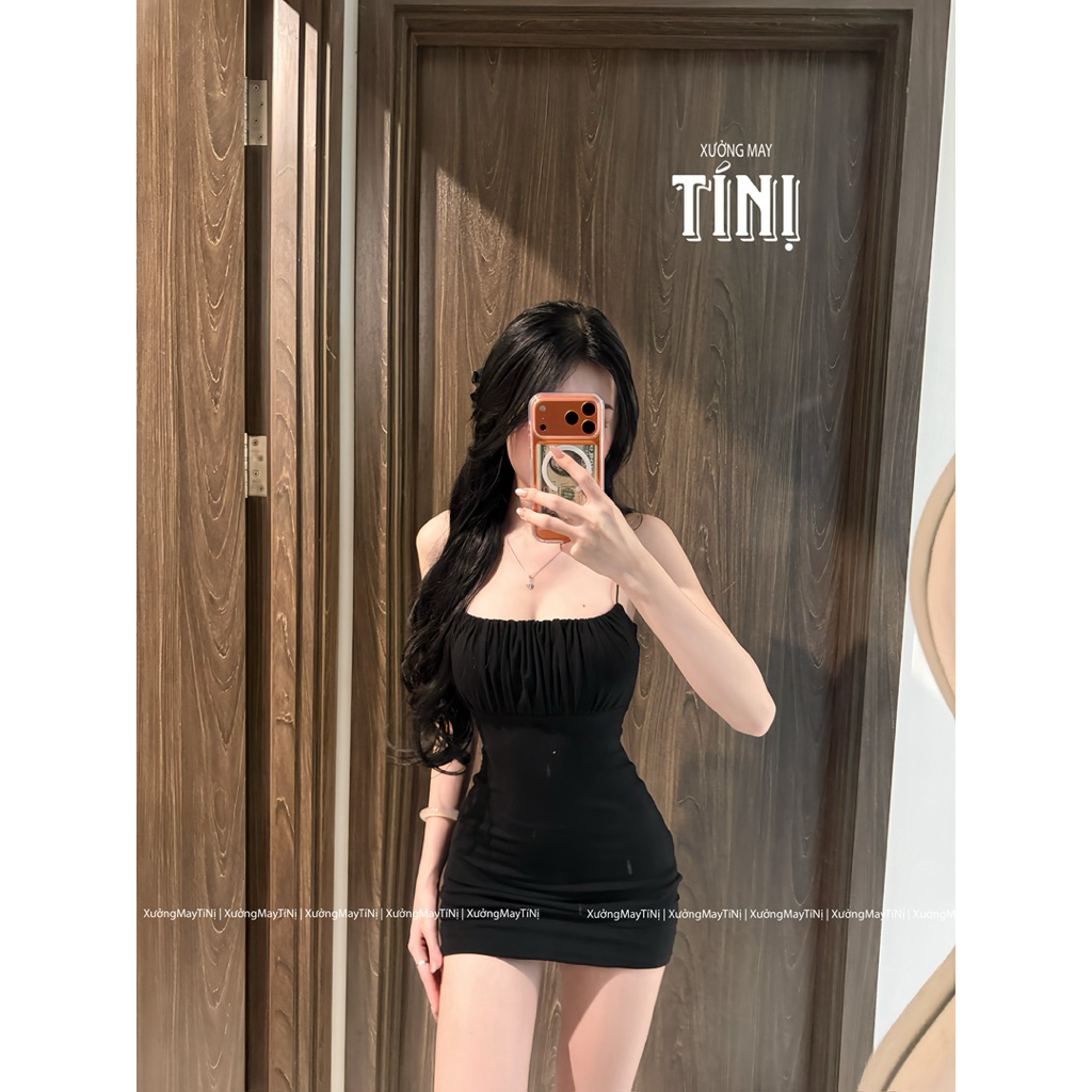 Xuongmaytini - Đầm Body 2 Dây Sợi Bún Nhún Ngực Tôn V1, Chất Thun Rip Trung Mỏng Nhẹ, Không Nóng _Xưởng MayTí Ní_B11 | BigBuy360 - bigbuy360.vn