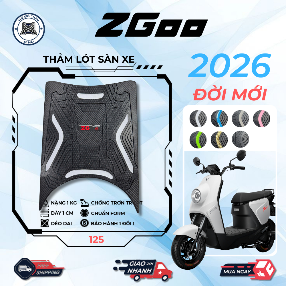 Thảm lót sàn xe điện ZGOO VF chống trơn trượt, thảm mỹ chất liệu cao su cao cấp