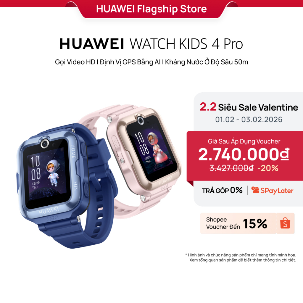 Đồng Hồ Thông Minh Trẻ Em HUAWEI WATCH KID 4 Pro Gọi video HD |Định vị GPS bằng AI | Hàng Chính Hãng