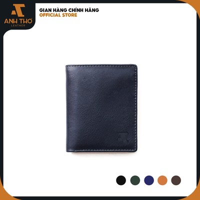 Ví mini da bò AT055, chất da tự nhiên mềm mại, form ví 11x8.5cm, kèm hộp đựng và PBH 03 năm, Anh Tho Leather
