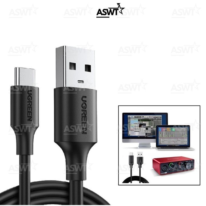 Dây nguồn USB type C cho Soundcard focusrite 2i2 gen 3 / 2i2 3rd (Gen) dài 3m - CÓ VÁT