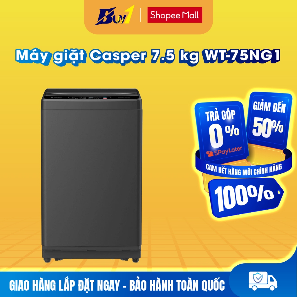 WT-75NG1 - Máy giặt Casper 7.5 kg WT-75NG1 - Hàng chính hãng