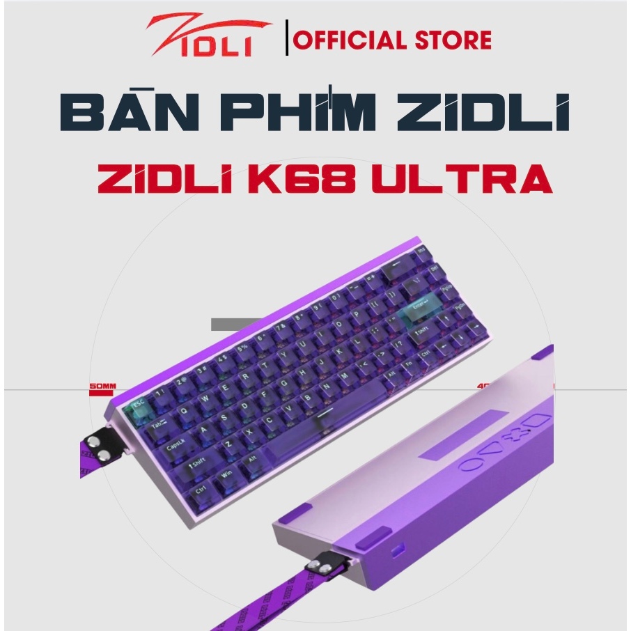 Bàn Phím Cơ Có Dây ZIDLI K68 Ultra Magnetic Switch – Layout 68 Phím – Khung Nhôm – RGB – USB Type-C