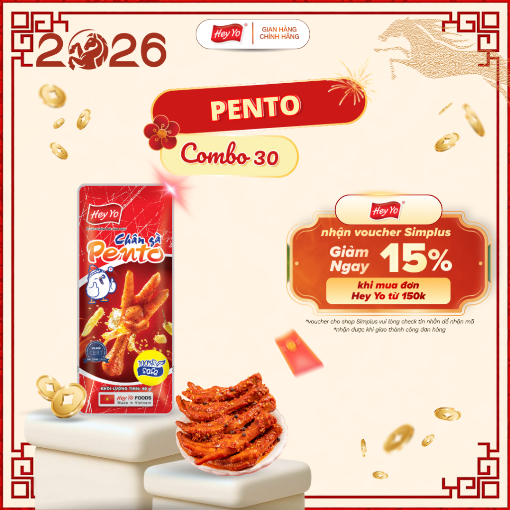 COMBO 30 chân gà PENTO - Hey Yo