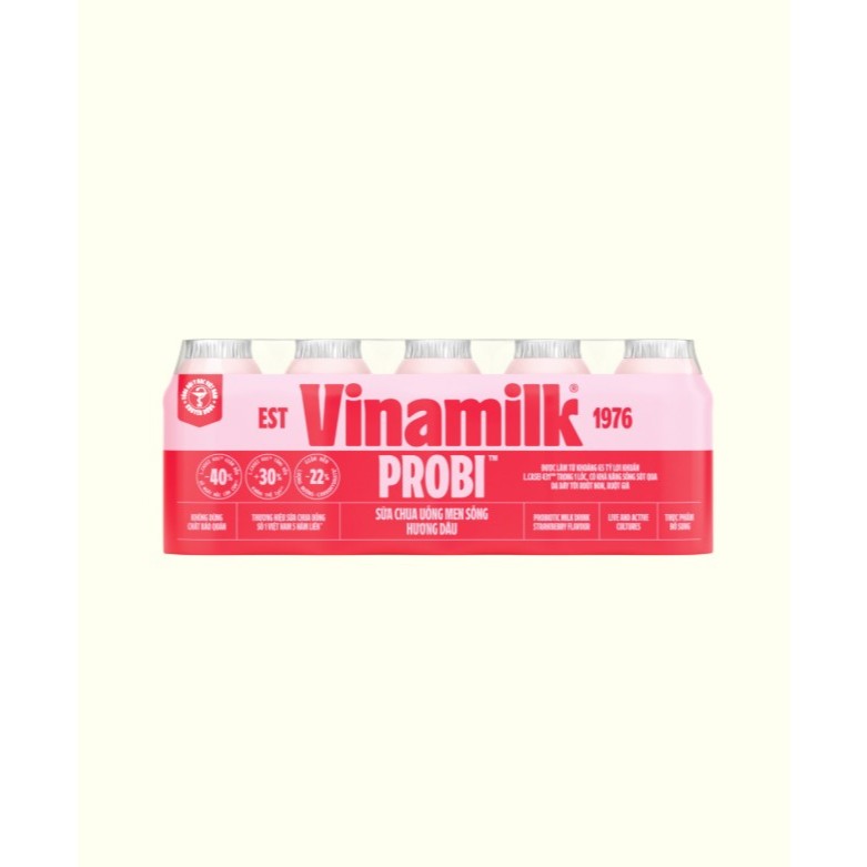 [Hàng tặng không bán] 1 lốc SCU MS hương dâu Vinamilk Probi 65ml