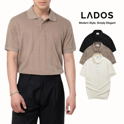 Áo Polo Ngắn Tay Nam LADOS-9224 form regular fit chất thun vân nổi dệt kim, thiết kế basic sang trọng