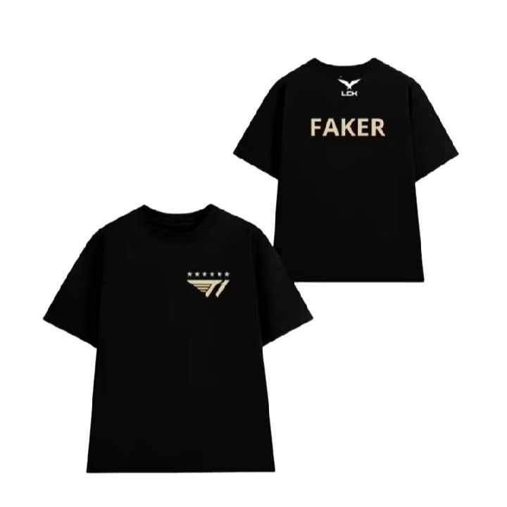 áo T1 , áo thun t1 cktg - áo phông t1 in tên các thành viên faker gumayusi oner keria