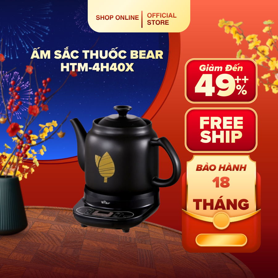 Ấm Sắc Thuốc Bear HTM-4H40X