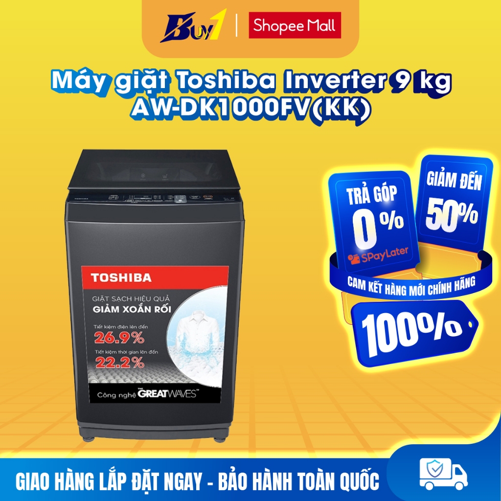 AW-DK1000FV(KK) - Máy giặt Toshiba Inverter 9 kg AW-DK1000FV(KK) - Hàng chính hãng