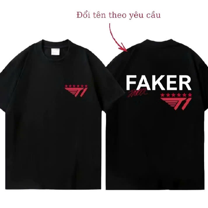 áo T1 , áo phông t1  - áo thun t1 in tên các thành viên faker gumayusi oner keria CKTG vô địch thế g