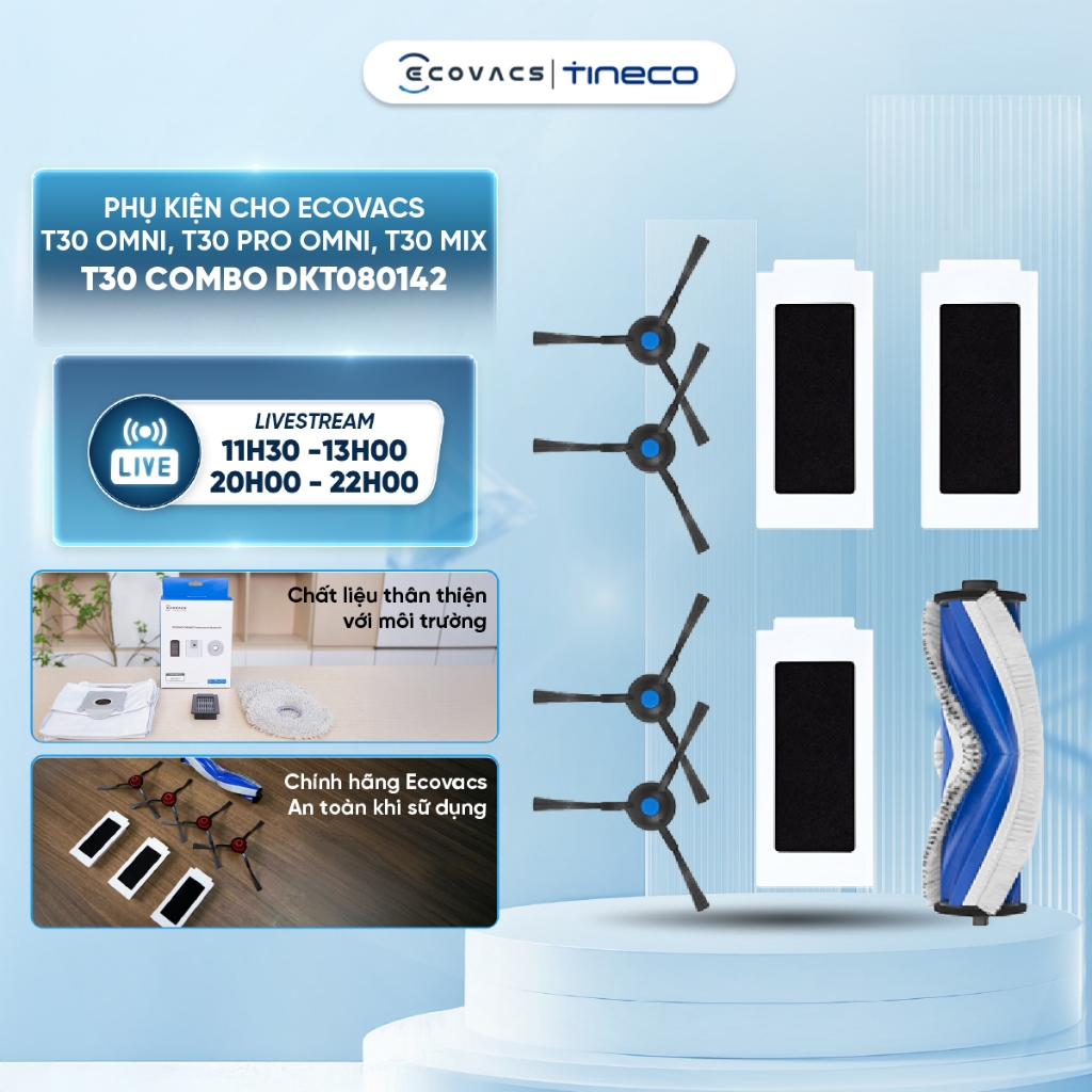 Hộp phụ kiện cho Ecovacs T30 PRO OMNI/ T30S PRO OMNI/ T30S Combo DKT080142 - Chính Hãng