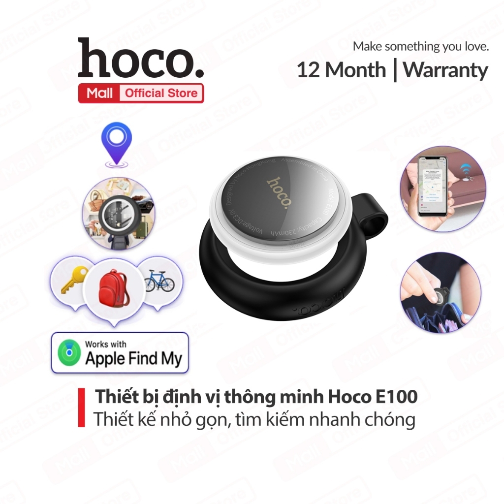 Thiết bị định vị thông minh tìm kiếm định vị Hoco E100 dùng cho 11/12/13/14/15/16/17