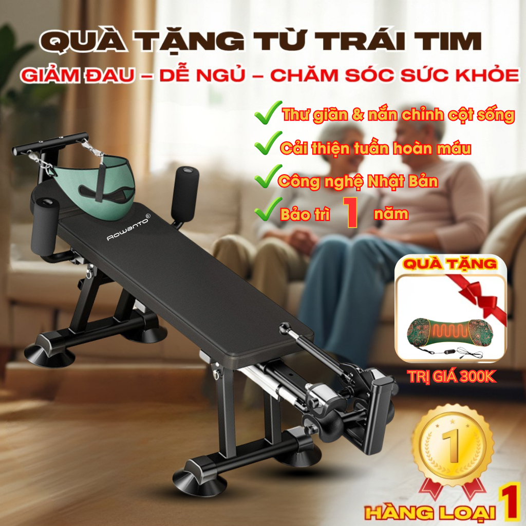 Máy kéo giãn cơ lưng Rowanto Smart Control D12 Pro Hỗ Trợ Cải Tình Trạng Về cơ Lưng An Toàn Tại Nhà