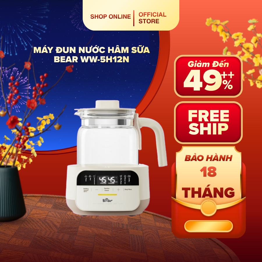 Máy Đun Nước Hâm Sữa Bear WW-5H12N